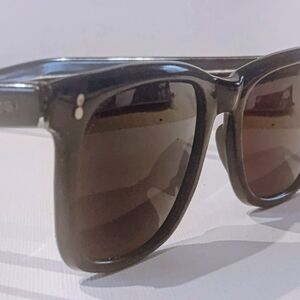 Vintage Black Classic Sunglasses w/dark Red Lenses NOS Japan